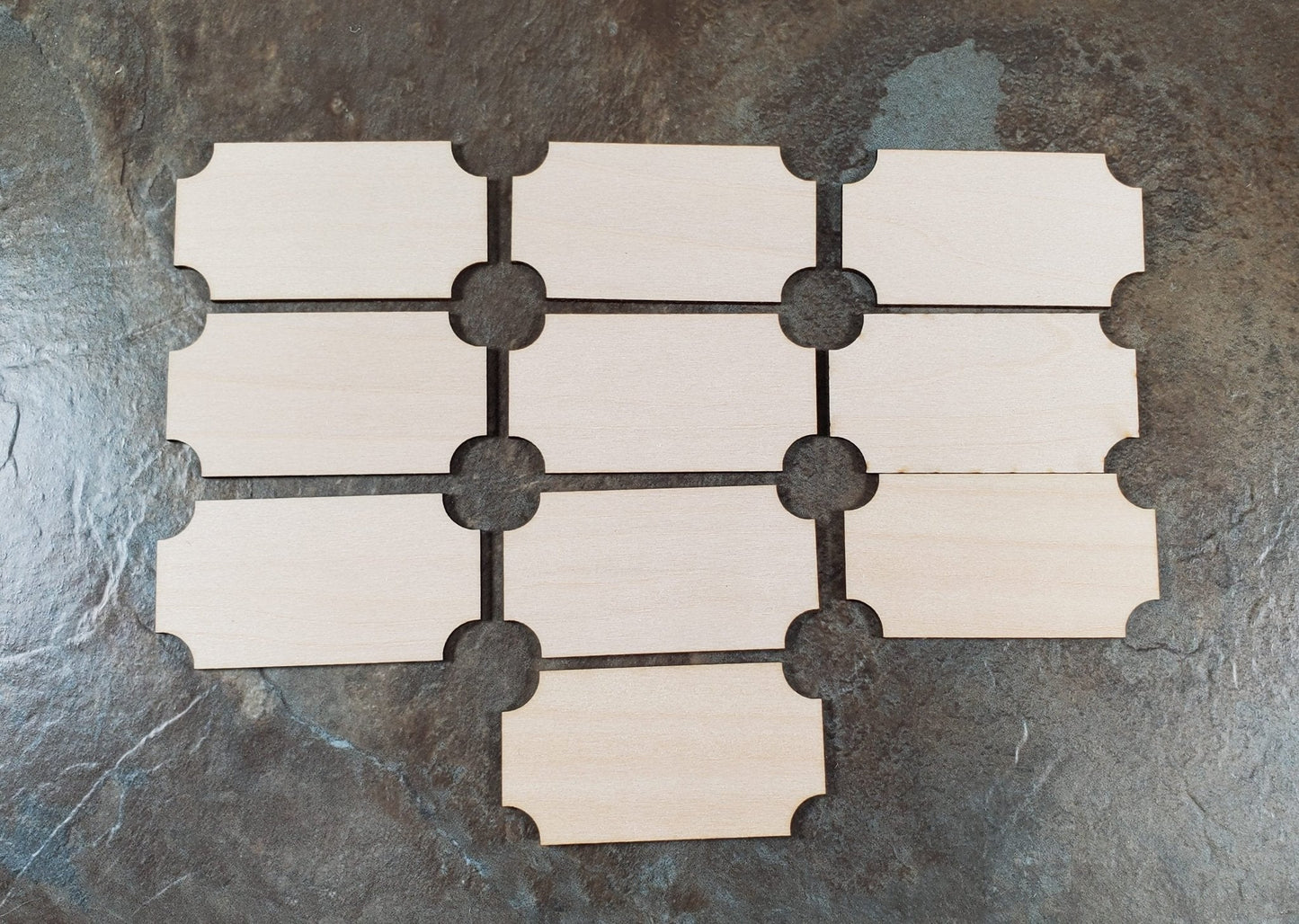 Wood Cut Outs Pieces 10pcs Small Basswood 1/16" thick Blanks Tiles DIY Crafts - Miniature Crush