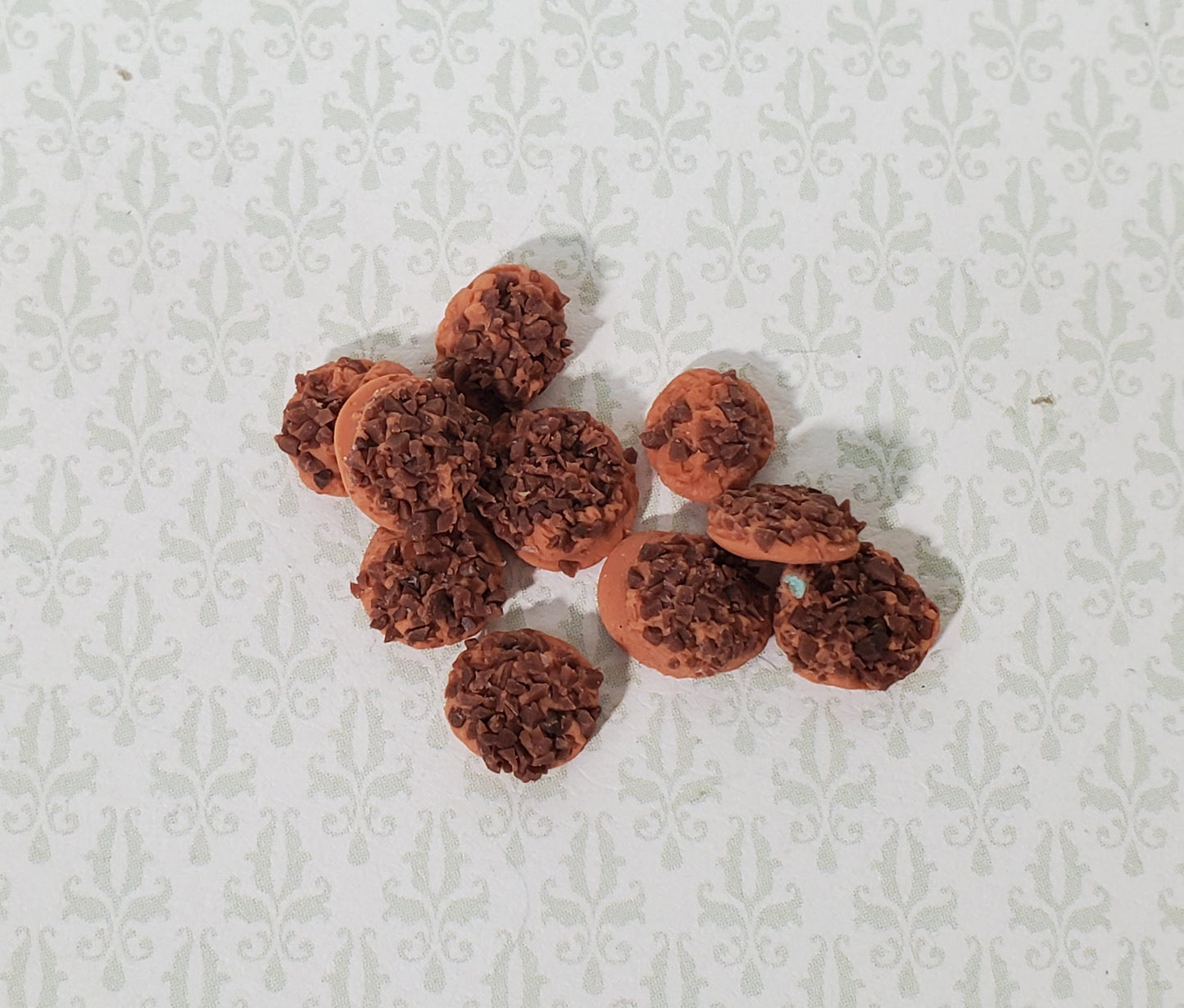 Dollhouse Cookies Set of 10 Chocolate Chip 1:12 Scale Miniatures Food Groceries