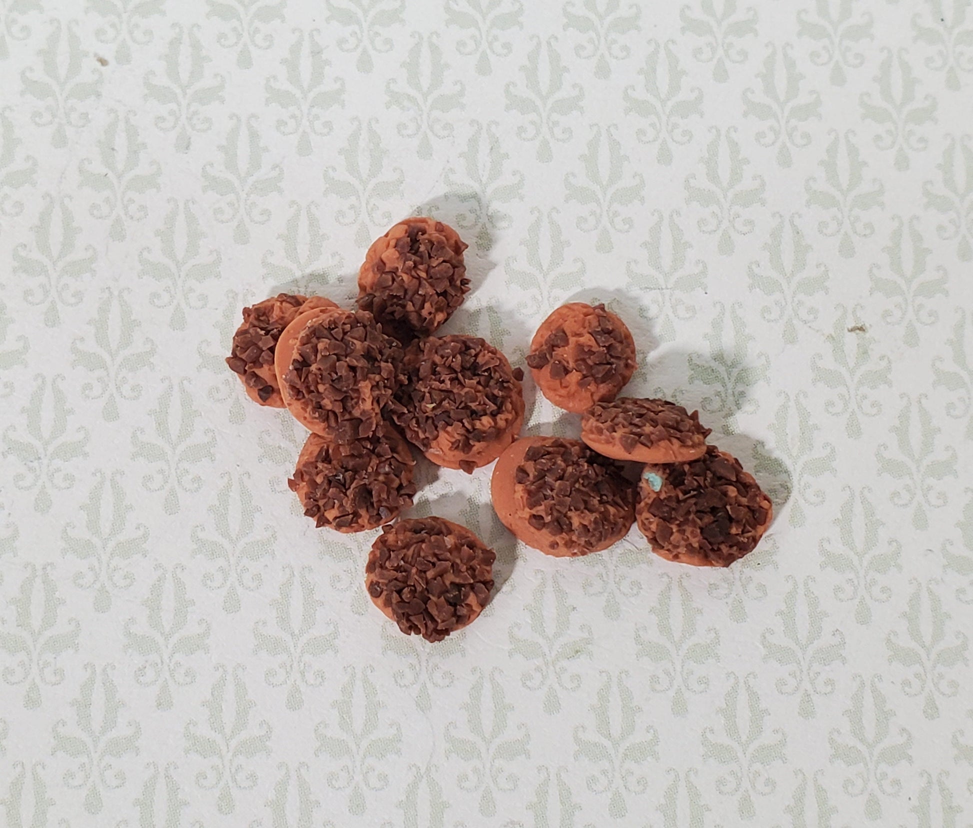 Dollhouse Cookies Set of 10 Chocolate Chip 1:12 Scale Miniatures Food Groceries
