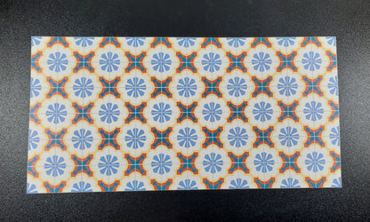 Dollhouse Tile Flooring Sheet Colorful Victorian Mosaic 1:12 Scale Miniature