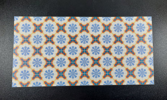 Dollhouse Tile Flooring Sheet Colorful Victorian Mosaic 1:12 Scale Miniature