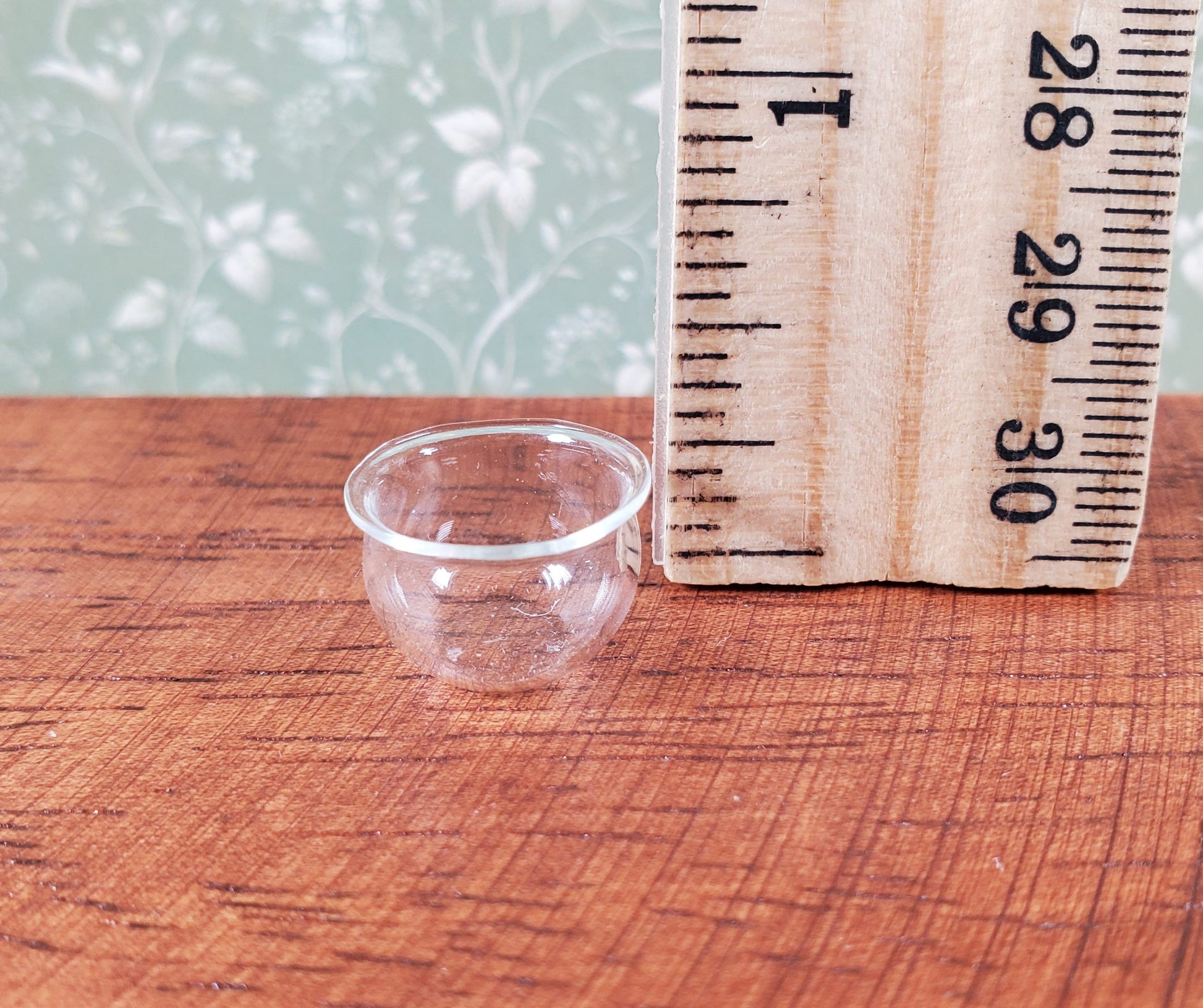 Dollhouse HALF SCALE Clear Glass Serving Dish Bowl 1:24 Miniature Dishes