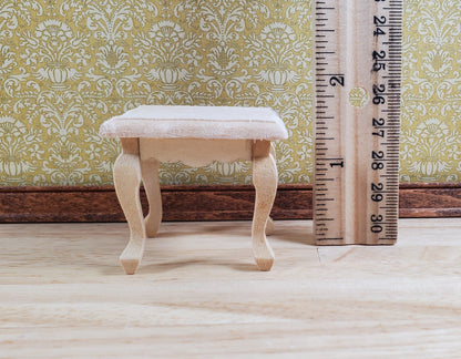 Dollhouse Side or End Table Curvy Top Fancy 1:12 Scale Furniture Unpainted Wood