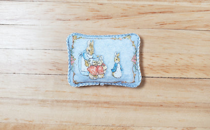 Dollhouse Pillow Peter Rabbit Beatrix Potter Handmade 1:12 Scale Miniature