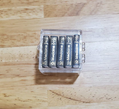 Dollhouse Book Set x5 Medical Reference 1:12 Scale Miniatures (blank inside)