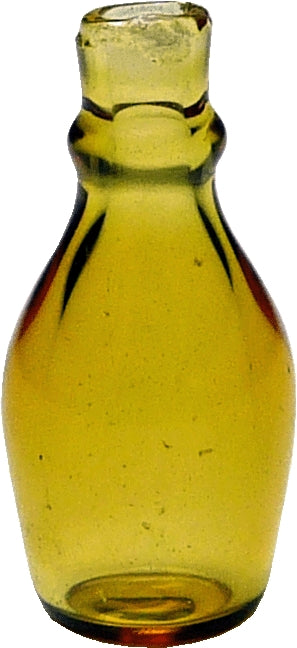 Dollhouse Amber Glass Bottle or Jar 1:12 Scale Miniature Decoration