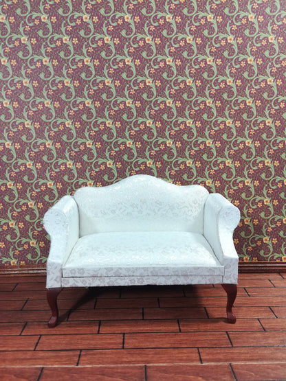 ollhouse Wallpaper Ravenhurtst Brodnax Victorian Maroon and Green 1:12 Scale