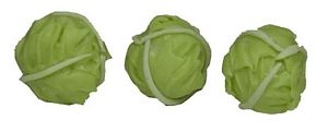 Dollhouse Cabbage Set of 3 1:12 Scale Miniature Kitchen Food Vegetables Grocery