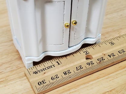 Dollhouse Bathroom Sink Cabinet in White Opening Doors 1:12 Scale Miniature Furniture