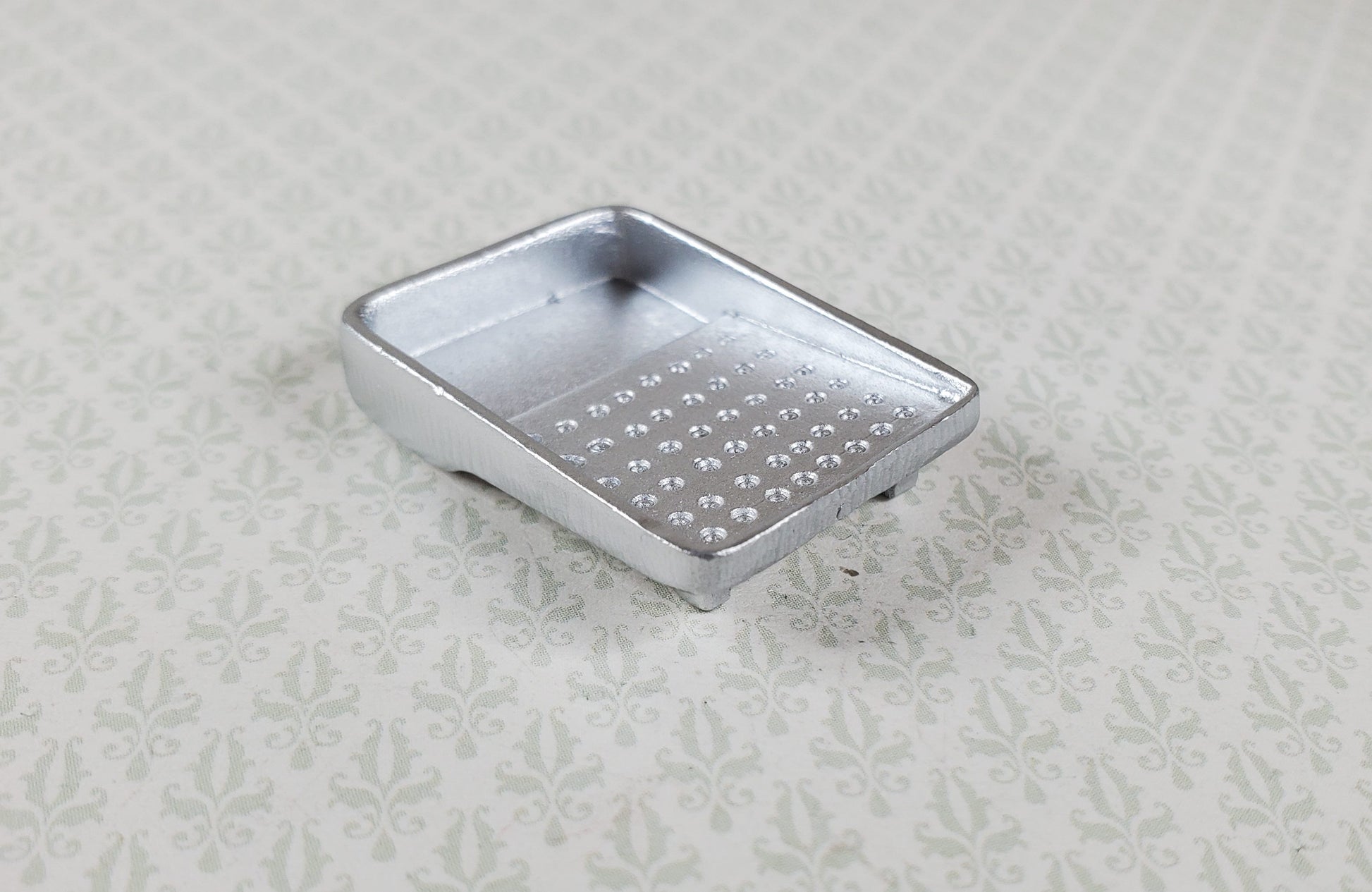 Dollhouse Metal Painting Pan Roller Tray 1:12 Scale Miniature Accessory
