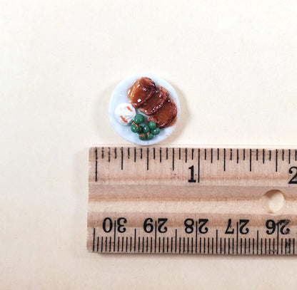 Dollhouse HALF SCALE Beef Pot Roast Dinner 1:24 Miniature Food