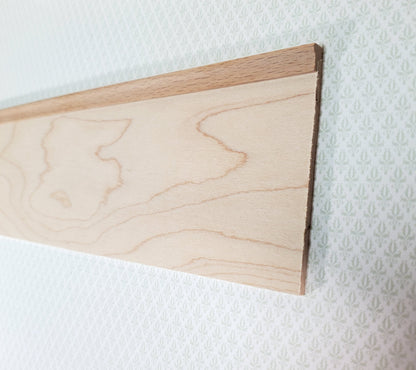 Dollhouse Chair Rail for Wainscoting Panels 5/16" tall x 18" long CLA70240