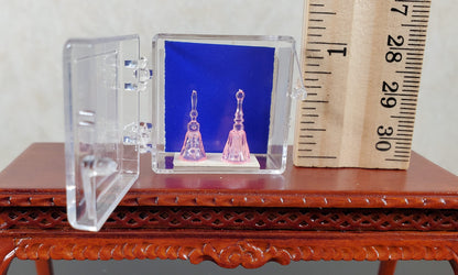 Dollhouse Tiny Pink Dinner Bell Set 1:12 Scale by Chrysnbon Miniatures
