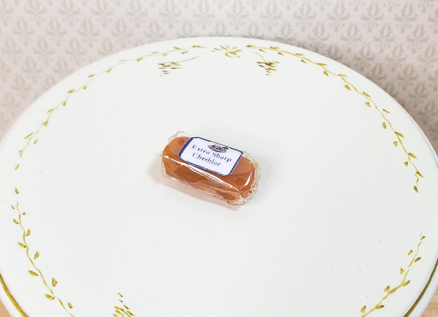 Dollhouse Cheddar Cheese Extra Sharp Package 1:12 Scale Miniature Food Handmade