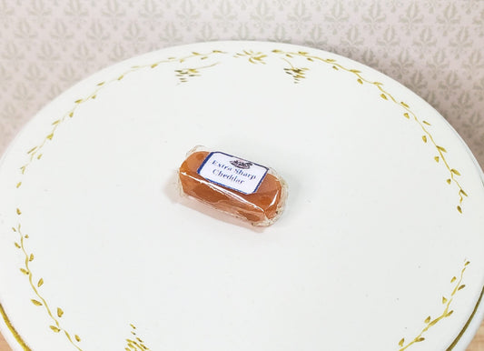Dollhouse Cheddar Cheese Extra Sharp Package 1:12 Scale Miniature Food Handmade