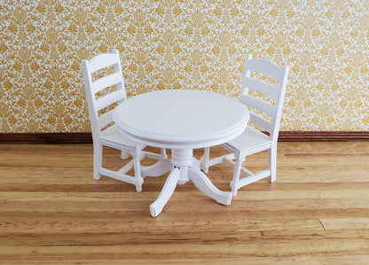 Dollhouse Miniature Chair Ladderback for Kitchen or Dining Room 1:12 Furniture White Finish