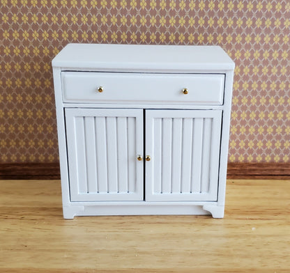 JBM Dollhouse Miniature Lower Kitchen Cabinet White 1:12 Scale Cupboard