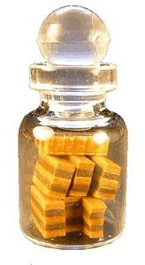 Dollhouse Wafer Cookies in Glass Jar 1:12 Scale Miniature Food Treats Bakery