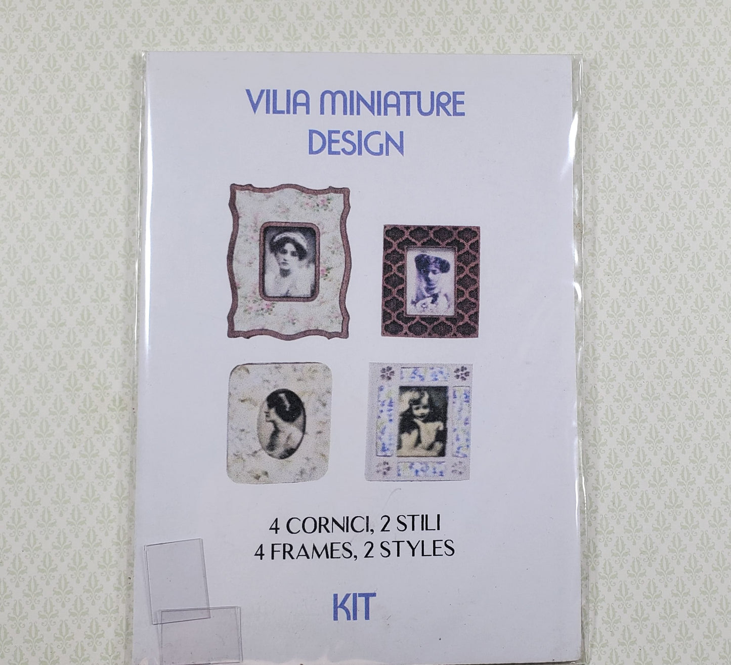 Dollhouse Picture Frame Kit B DIY 1:12 Scale Miniature Cut from Walnut