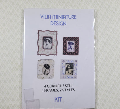 Dollhouse Picture Frame Kit B DIY 1:12 Scale Miniature Cut from Walnut