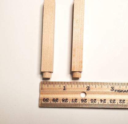 Dollhouse Veranda Porch Corner Posts 2 Pieces 1:12 Scale 9" Long Unpainted Wood