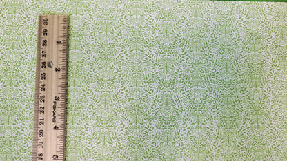 Dollhouse Wallpaper 3 Sheets Green White Leaves Branches "Acorn" 1:12 Scale