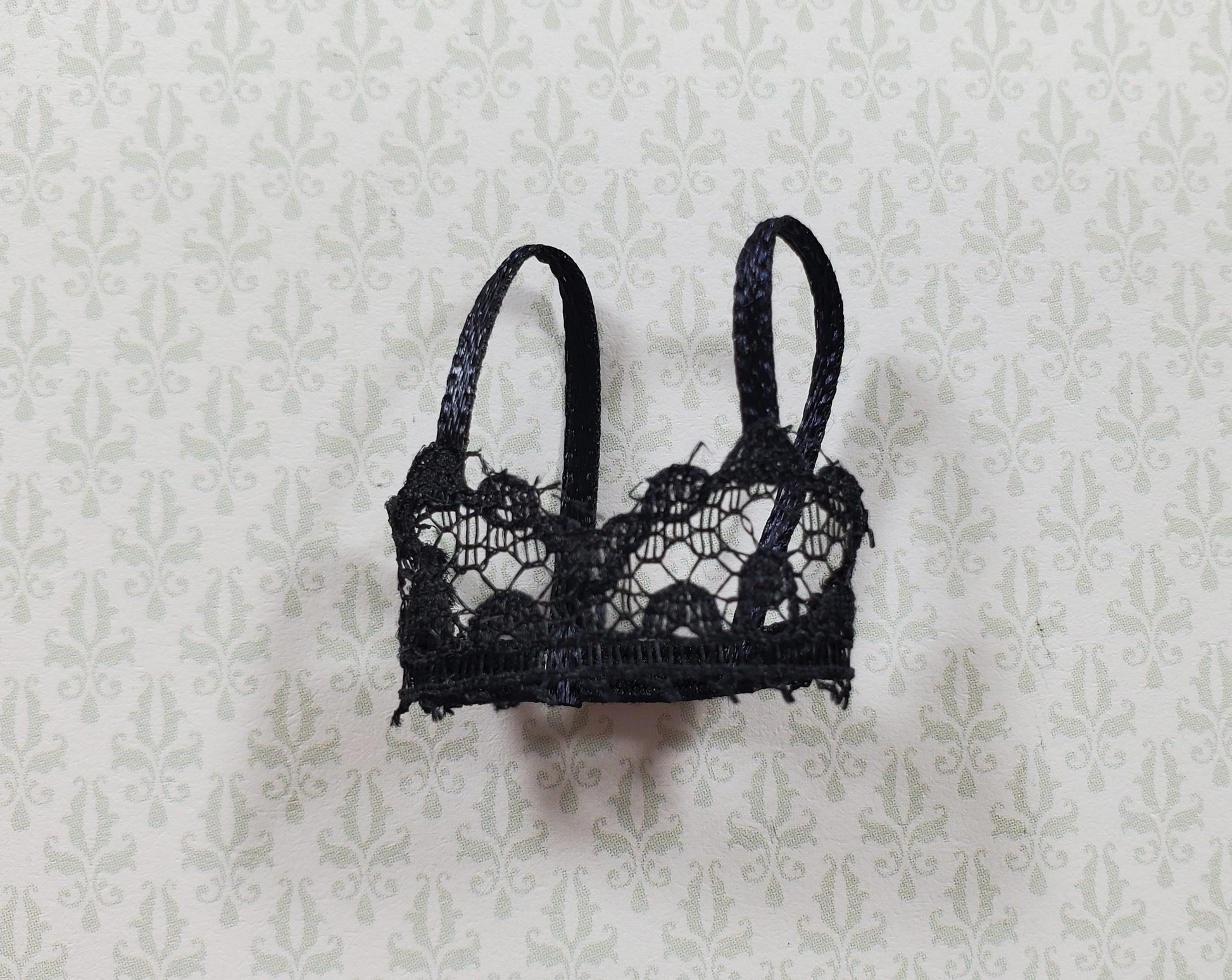 Dollhouse Underwear Ladies Bra Black 1:12 Scale Miniature