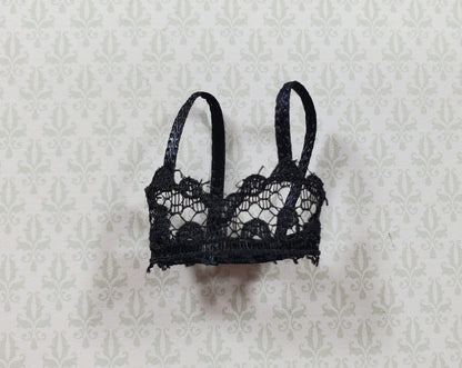 Dollhouse Underwear Ladies Bra Black 1:12 Scale Miniature