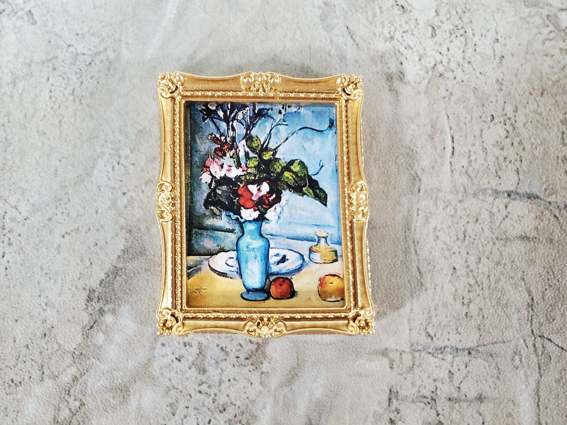 Dollhouse Picture Frame Gold for Paintings Medium Size 1:12 Scale Miniature