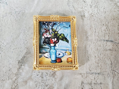 Dollhouse Picture Frame Gold for Paintings Medium Size 1:12 Scale Miniature