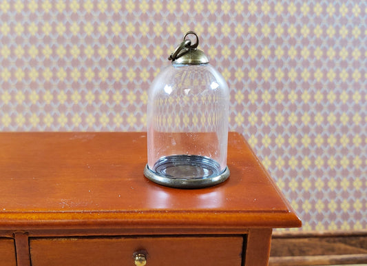 Tiny Bell Jar Dome Glass Cover on Base Display Miniature Curiosities 1" tall