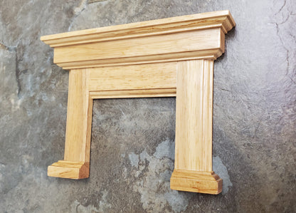 Dollhouse Fireplace Wood Surround Light Oak Finish 1:12 Scale Furniture