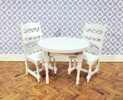 Dollhouse Kitchen Table Round White 1:12 Scale Miniature Furniture
