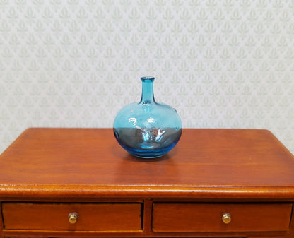 Dollhouse Carboy Demijohn Aqua Glass Bottle Round 1:12 Scale some color flaw