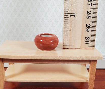 Dollhouse Small Brown Ceramic Vase 1:12 Scale Miniature