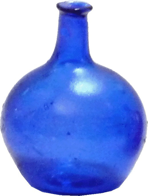 Dollhouse Carboy or Demijohn Blue Glass Bottle Round Bottom 1:12 Scale