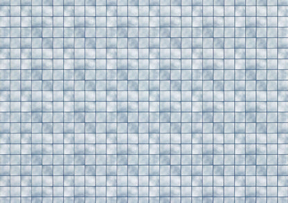 Dollhouse Blue Grey Tile Floor Lightly Embossed 1:12 Miniature Card Stock