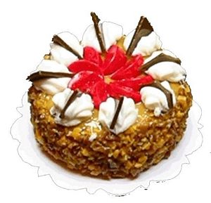 Dollhouse Caramel Cake with Fruit Topping 1:12 Scale Miniature Food Bakery