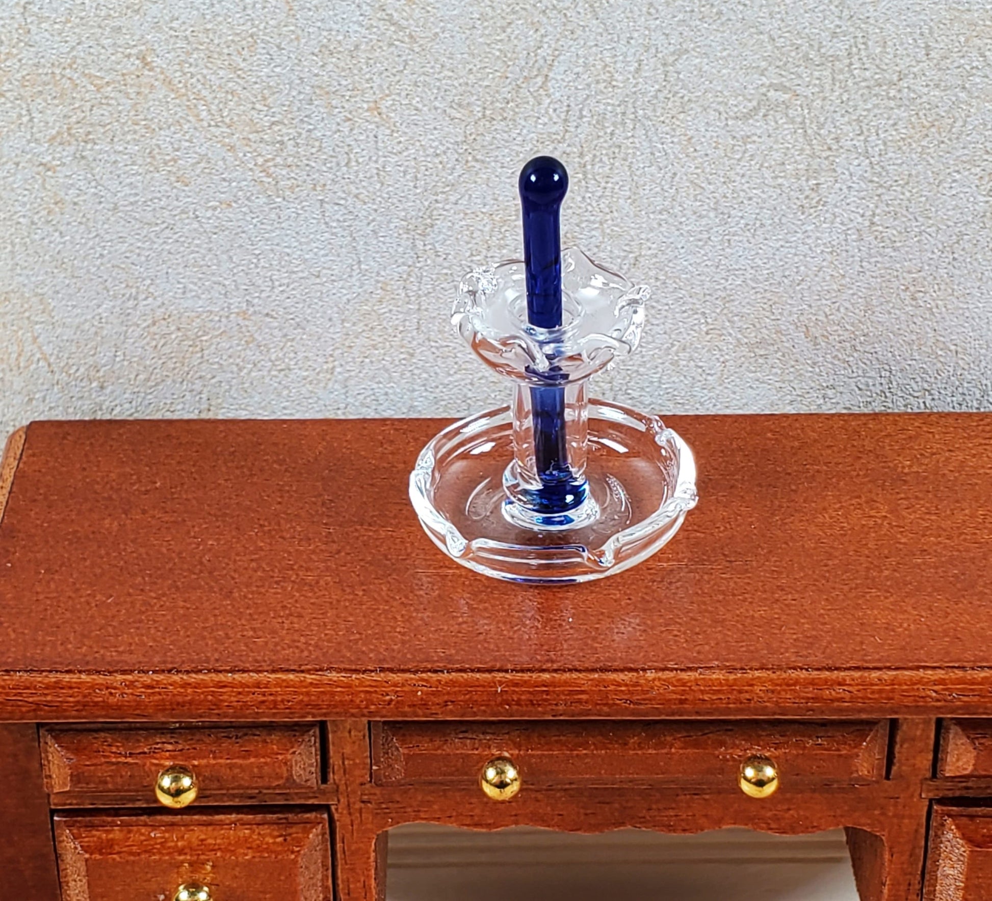 Dollhouse Glass Tiered Serving Tray for Treats or Fruit 1:12 Scale Miniature