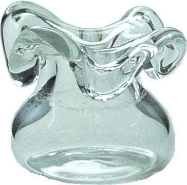 Dollhouse Clear Glass Ruffle Vase 1:12 Scale Miniature