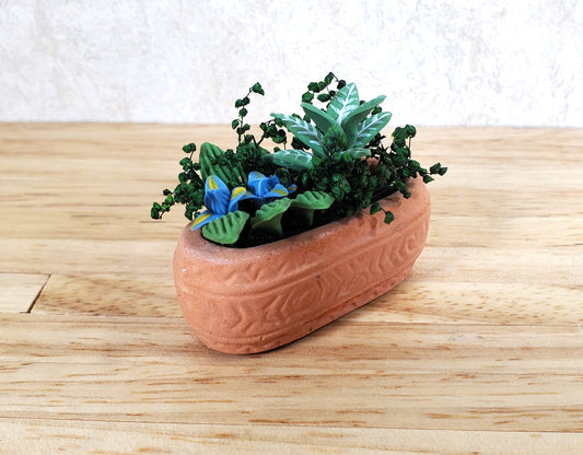 Dollhouse Assorted Plants in a Terra Cotta Planter 1:12 Scale Miniature