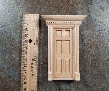 Dollhouse HALF SCALE 1:24 Exterior Yorktown Door Wood HWH6014 Houseworks