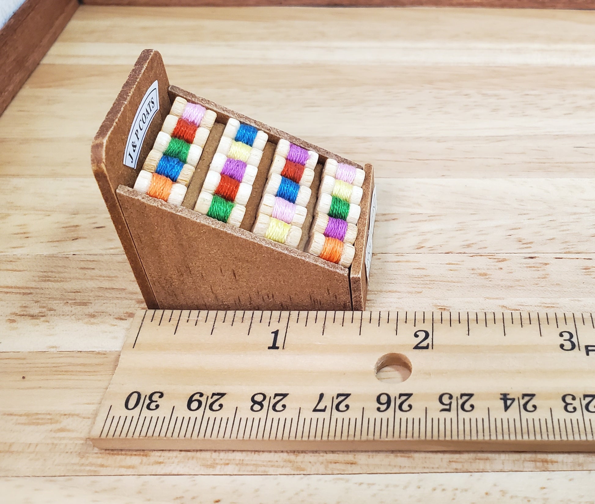 Dollhouse Miniature Spool Thread Stand 1:12 Scale Sewing Accessories