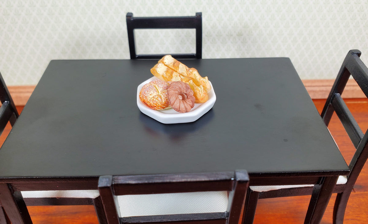 Dollhouse White Ceramic Platter Large 1:12 Scale Miniature Tray