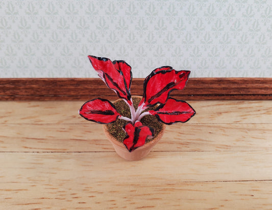 Dollhouse Houseplant Ti Cordyline Potted Plant 1:12 Scale Miniature