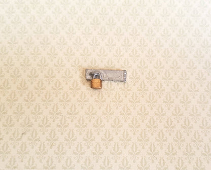 Dollhouse Miniature Padlock with Plate Hasp 1:12 Scale Metal