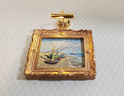 Dollhouse Picture Light or Piano Lamp Battery Operated 1:12 Miniature