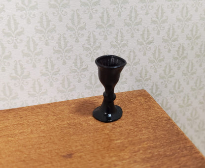 Dollhouse HALF SCALE Black Wine Glass 1:24 Miniature Kitchen Halloween Decor