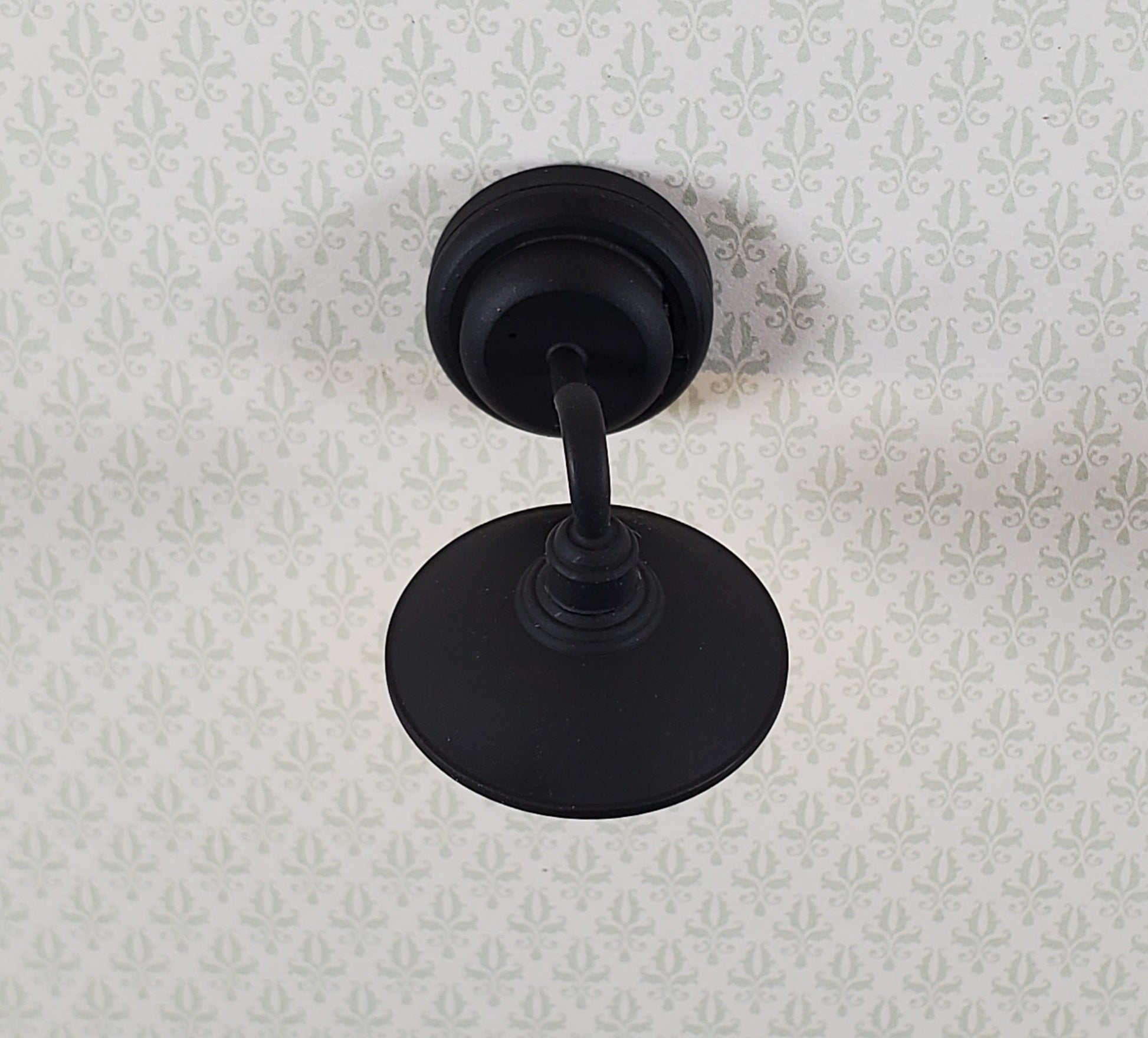 Dollhouse Battery Barn Light Industrial Black Wall Sconce 1:12 Scale Miniature