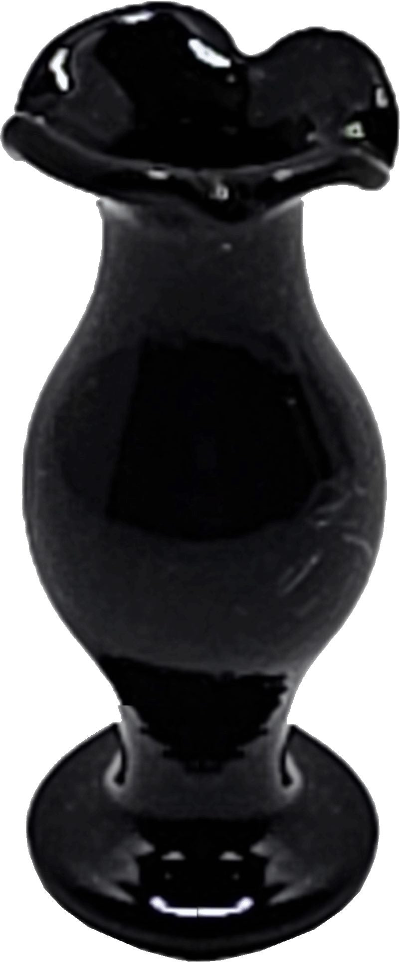Dollhouse Black Vase Flare Top for Flowers 1:12 Scale Tiny Miniature